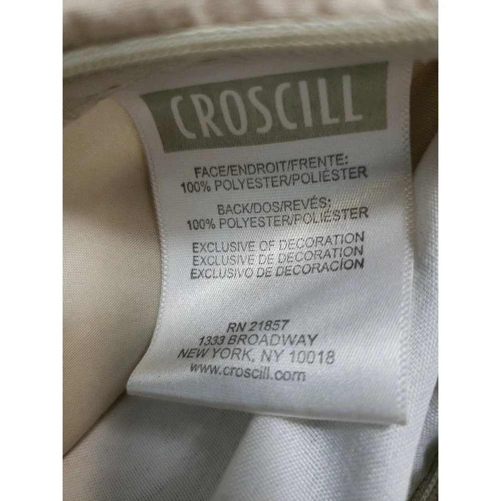 Croscill Nadia Pillow Shams 2 35x19 gray cream King jacquard